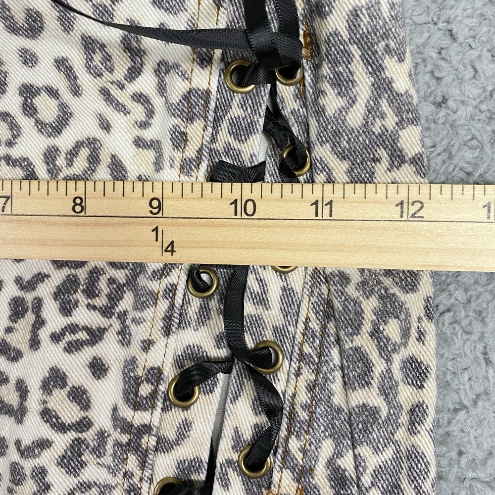 Lioness Leopard Print Straight Jeans Size XL Cotton Fade Girls Night NWT - Picture 9 of 15